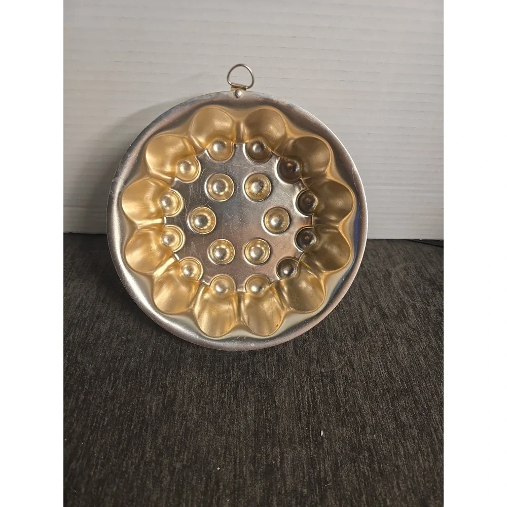 Vintage Copper Round Mold Jello Cake Home Decor 6